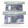 Image 2 : BC-75 & BC-77a 2017-2018 $10 PMG GEM UNC65 EPQ Wilkins-Poloz Printer: CBNC-Polymer. 2pcs.