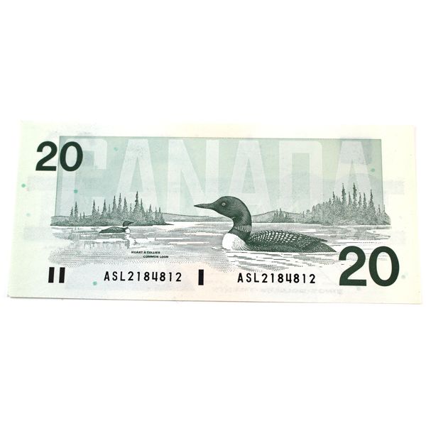 RADAR BC-58b-i-N1-iii 1991 $20 4 Digit Radar CUNC Bonin-Thiessen SN: ASL2184812