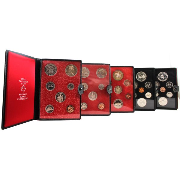 1971-1975 Double Dollar Sets. INCLUDES: 1971, 1972, 1973, 1974, & 1975. 5pcs.