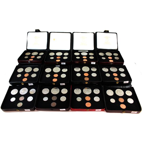 *1971-1979 Double Penny Sets. INCLUDES: 4x 1971, 1972, 3x 1974,  3x 1977, & 1979. 12pcs.