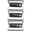 Image 1 : 1917, 1918 & 1919 5-coin Year Sets in Burgundy Display Cases. 3pcs