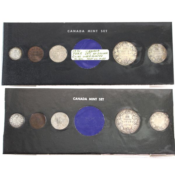 1931 & 1934 6-piece Year Sets. 2pcs.