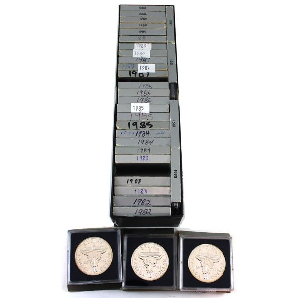 1982-1991 Silver $1 in Original Cases. 32pcs.