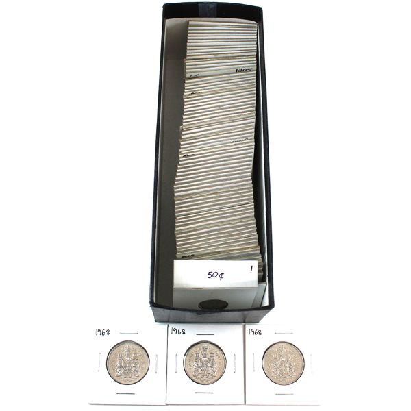 Estate Lot of 50-cent 1968-1979 Coins. 80pcs.