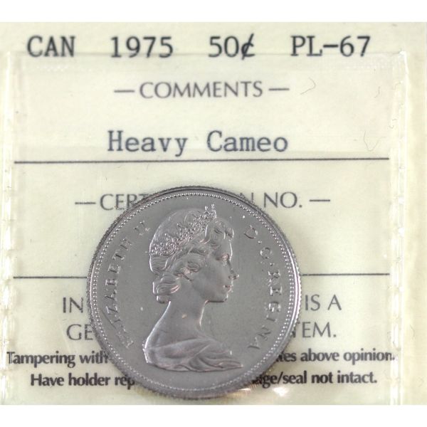 50-cent 1975 ICCS PL67 Heavy Cameo
