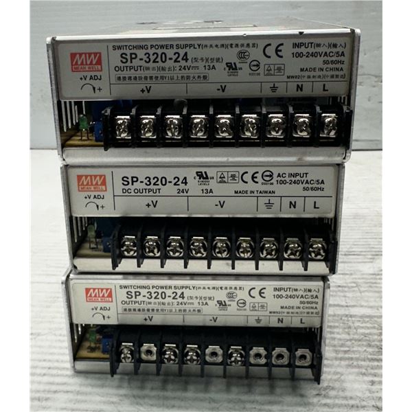 Lot of (3) Mean Well #SP-320-24 Switching Power Supplies