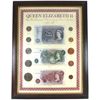 Image 1 : 1953-1971 Queen Elizabeth II The Pre-Decimal Currency of Great Britian in Wooden Frame. 