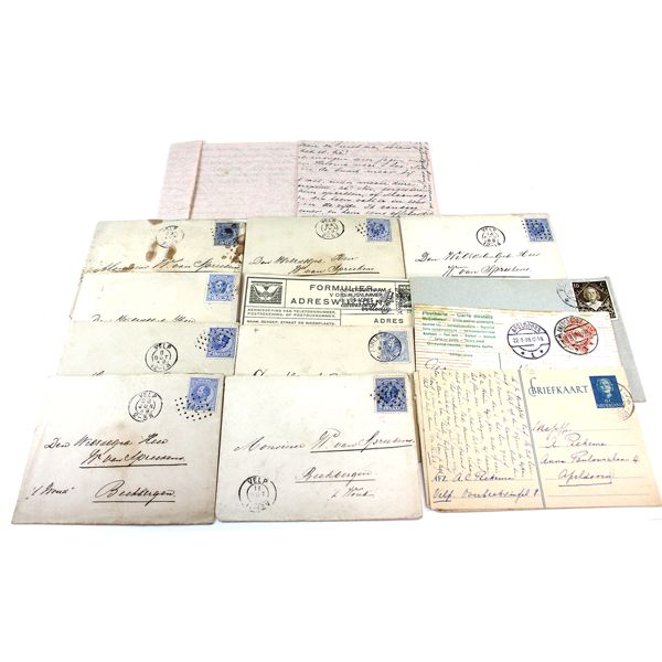 Netherlands 1940s, ’50s & ’80s Envelopes, Letters & Postcards. 19pcs. 
