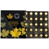 Image 1 : 25x 1g Canada 2015 Maplegrams .9999 Fine Gold Maples In Plastic Sheet With Sleeve. (Tax Exempt)