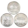 Image 2 : 3x 1oz APMEX 2022 & 2023 7 Wonders Of The World .999 Fine Silver Rounds. 3pcs (Tax Exempt)