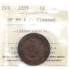 Image 1 : 1-cent 1859 DP N9 # 2 ICCS EF40 (Cleaned)