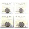 Image 1 : 5-cent 1956-1960 ICCS MS64. 4pcs. 