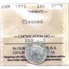 Image 1 : 10-cent 1871 ICCS VF20 (Cleaned)