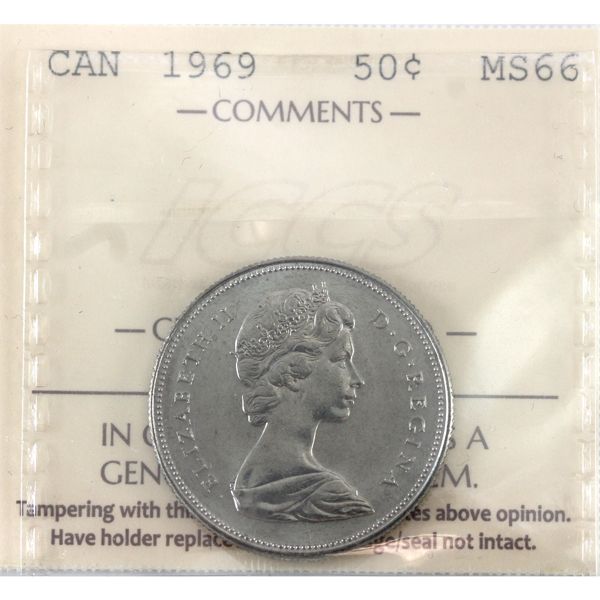 50-cent 1969 ICCS MS66 