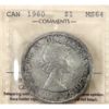 Image 1 : Silver $1 1960 ICCS MS64