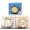 Image 1 : Silver $1 1965 ICCS & CCCS MS62. 3pcs.