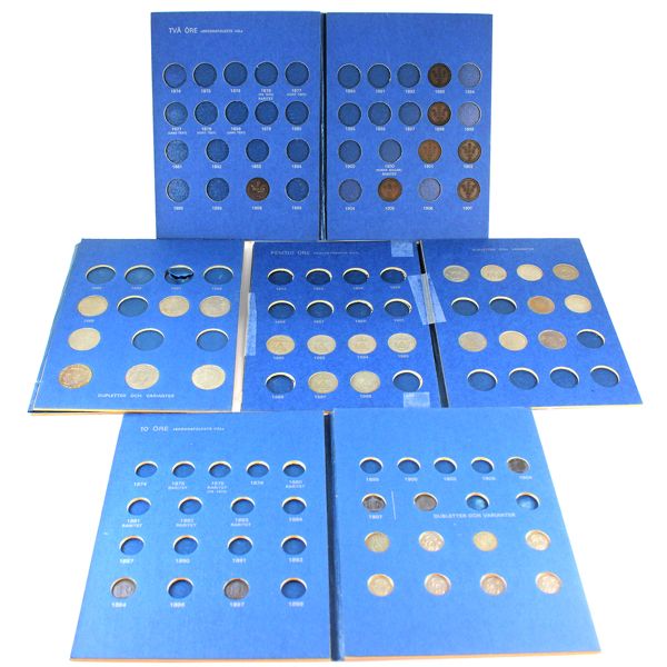Sweden Mixed Denomination 1888-1982  Bulk Collection in 4x Svenska Mynt Albums. 42pcs.