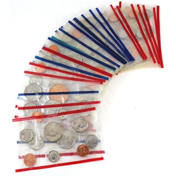 USA Mixed Denomination 1980-1996  Bulk Collection of Mint Sets in Original Sealed Pliofilm. 24pcs. 