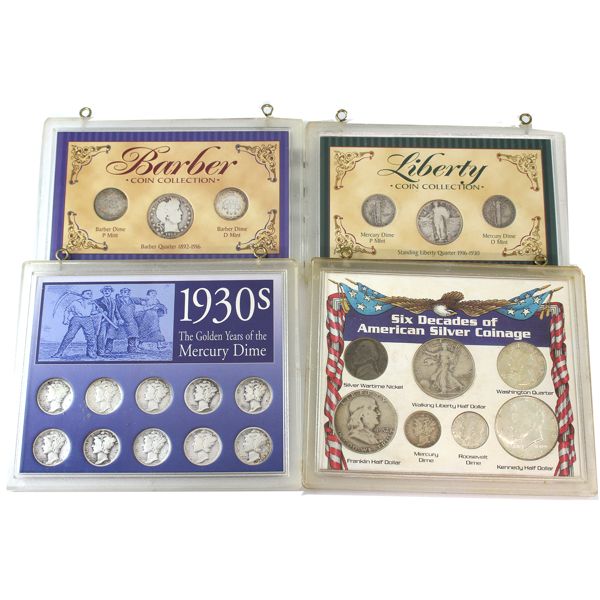 USA 1906-1964 Bulk Collection of USA Special Issue Coin Sets In Holders. 4pcs