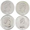 Image 2 : 2005, 2006, 2007 Coloured & 1988-2008 20th Anniversary of SML 1oz $5 Fine Silver Maple Leafs. 4pcs