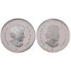 Image 2 : 2007 Thayendanegea Sterling Silver Proof Dollars - Original & Enameled Versions in Capsules. 2pcs