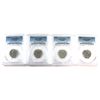Image 1 : 5-cent 1961, 1970, 1973 & 1974 PCGS MS65. 4pcs. 