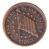 Image 2 : USA 1863 Civil War Token - The Flag Of Our Union 'Dix'