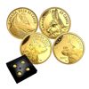 Image 1 : 2016-2017 25-cent Predator Vs. Prey Fine Gold 4-Piece Set in Deluxe Display Case with Magnifiers