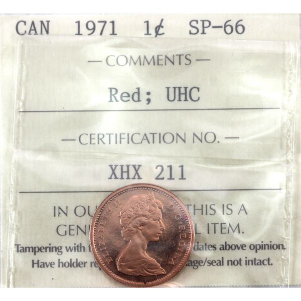 1-cent 1971 ICCS SP66 Red; UHC