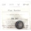 Image 1 : 5-cent 1870 Flat Border; Wide Rim ICCS EF40 