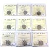 Image 1 : 10-cent 2001-2009 ICCS MS65. 9pcs. 