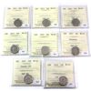 Image 1 : 10-cent 2011-2018 ICCS MS65. 8pcs. 