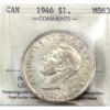Image 1 : Silver $1 1946 ICCS MS63