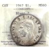 Image 1 : Silver $1 1947 Blunt 7 ICCS MS60