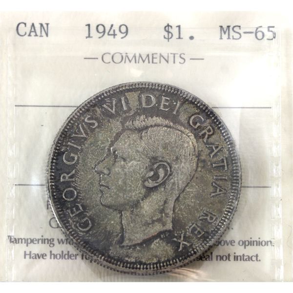 Silver $1 1949 ICCS MS65