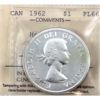 Image 1 : Silver $1 1962 ICCS PL66 Heavy Cameo