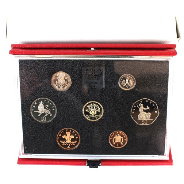 Great Britain 1991 7-Piece Proof Set in Royal Mint Case