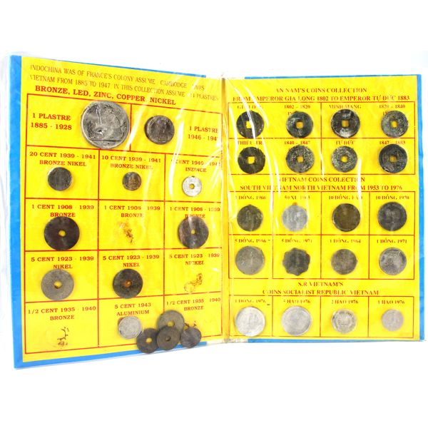 Indochine-Annam Vietnam 1802-1976 Coins Collection Book. 