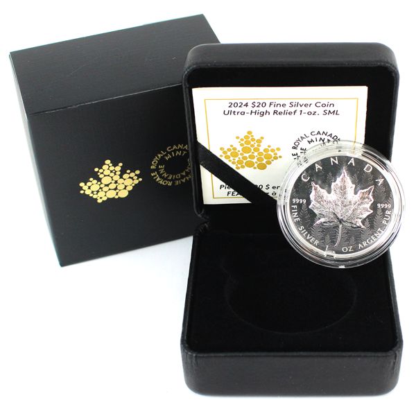 2024 $20 Ultra-High Relief 1oz SML Fine Silver Coin (Tax Exempt)