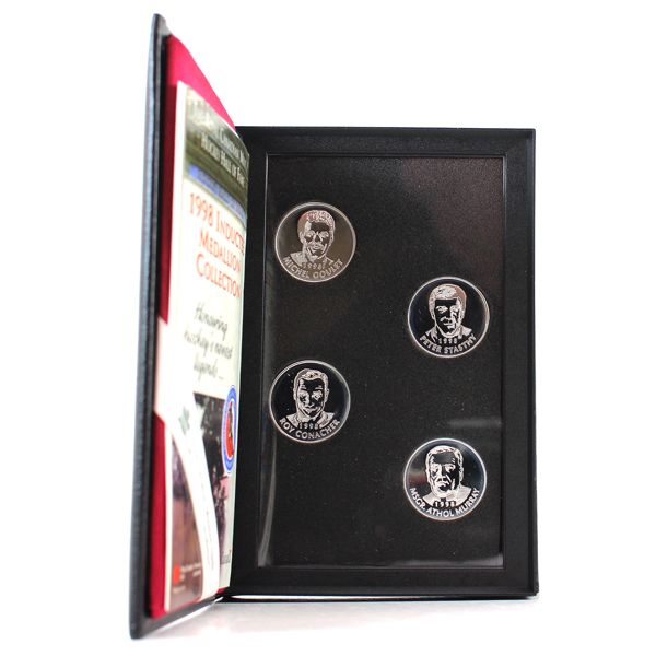 1998 Hockey Hall Of Fame Inductee Medallion Collection 4-Piece .925 Silver Set