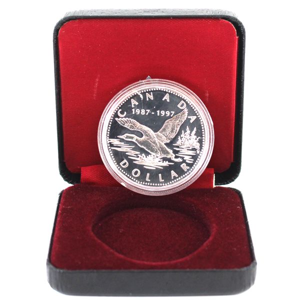 1997 $1 10th Anniversary of the Loon Sterling Silver Proof Coin