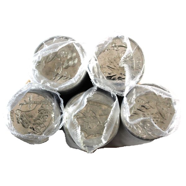 25-cent 2000 Creativity, Achievement, Freedom & 2x Natural Legacy Rolls of 40pcs. 5 Rolls