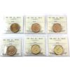 Image 1 : Loon $1 1987, 1992, 1995, 2010, 2013 & 2015 ICCS MS65. 6pcs. 