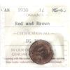 Image 1 : 1-cent 1930 ICCS MS63 RD & BN