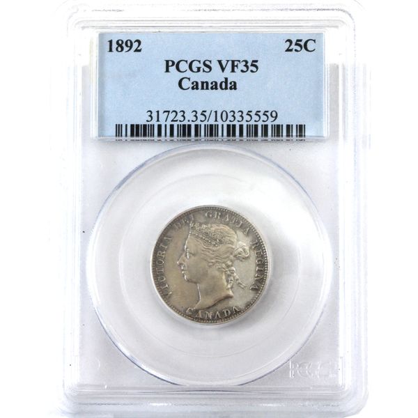25-cent 1892 PCGS VF35
