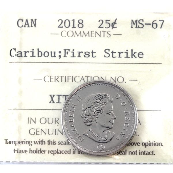 25-cent 2018 First Strike ICCS MS67 