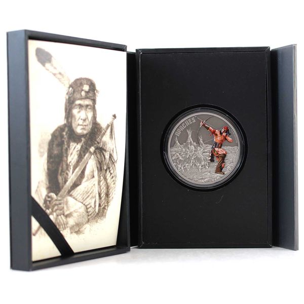 Niue Silver 2017 $2 Warriors of History Series - Apaches. 1oz Fine Silver (Tax Exempt)