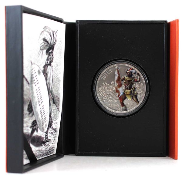 Niue Silver 2017 $2 Warriors of History Series - Zulus. 1oz Fine Silver (Tax Exempt)