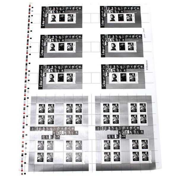 1908-2008 Art Canada Yosuf Karsh Uncut Press Sheet Of 50 Stamps In Tube. Limited Edition.
