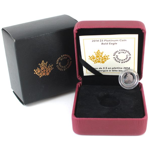 2014 $5 Bald Eagle Fine Platinum Coin (Tax Exempt)